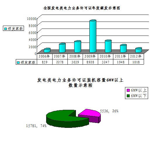 (一)发电类电力业务许可证